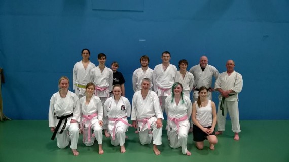2. UL Karate Club in their pink belts
